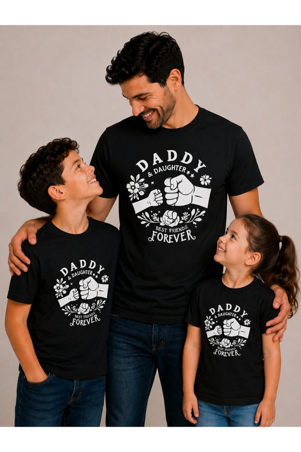Father's Day Daddy Forever Printed T-Shirt (Order 2 Pieces for a Combination)