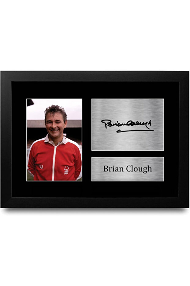 Brian Clough Gift Signed FRAMED A4 Printed Autograph Nottingham Forest Gifts Photo Display