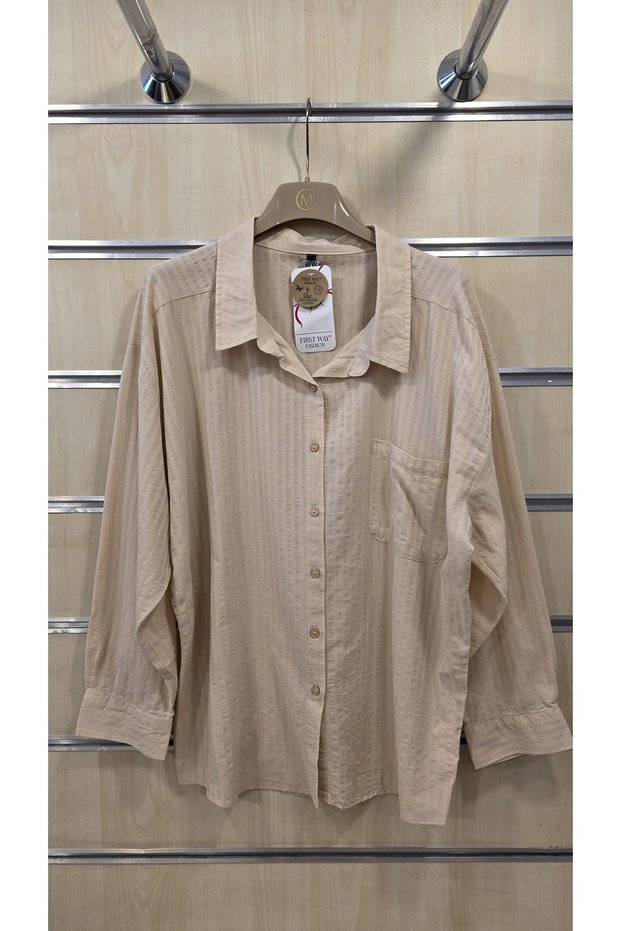 Women's Striped Cotton Shirt 100% Organic Cotton