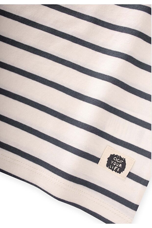 Striped Basic Capri Set 1-5 Years Black Striped - 4