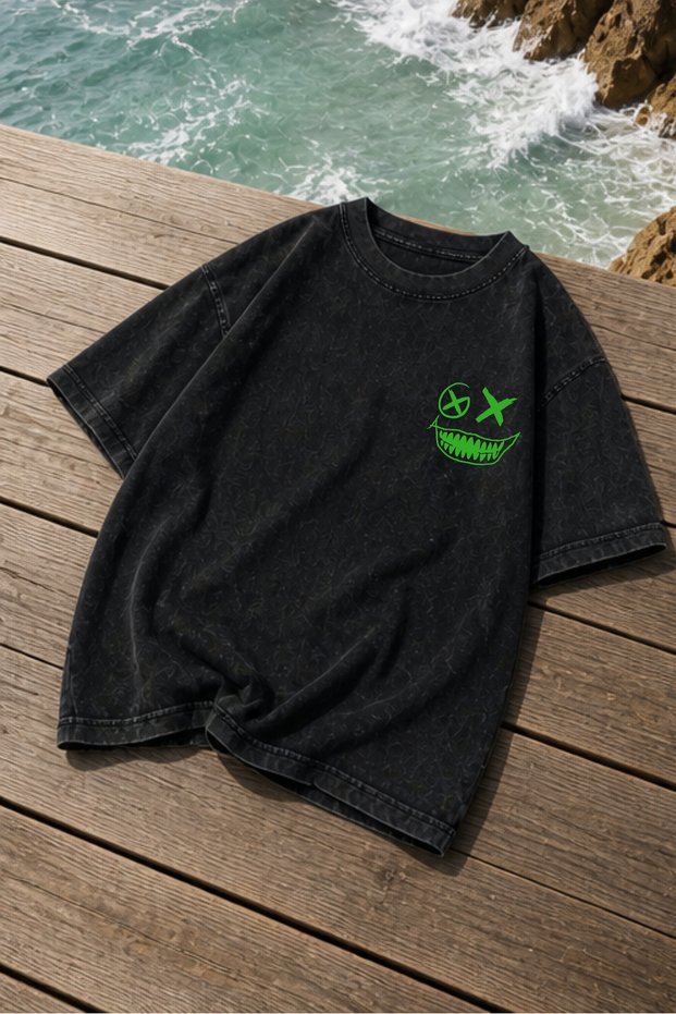 Modex Washed Oversize Unisex T-Shirt Washed Vintage Street Style Street Fashion Cotton Comfortable Fit Daily Wear T-Shirt