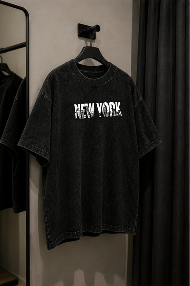 Modex Washed Oversize Unisex T-Shirt Washed Vintage Street Style Street Fashion Cotton Comfortable Fit Daily Wear T-Shirt