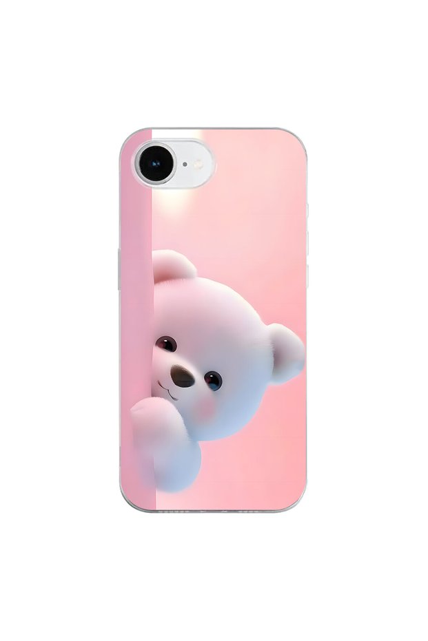 iPhone 16E Compatible Plush 1 Design Transparent Case