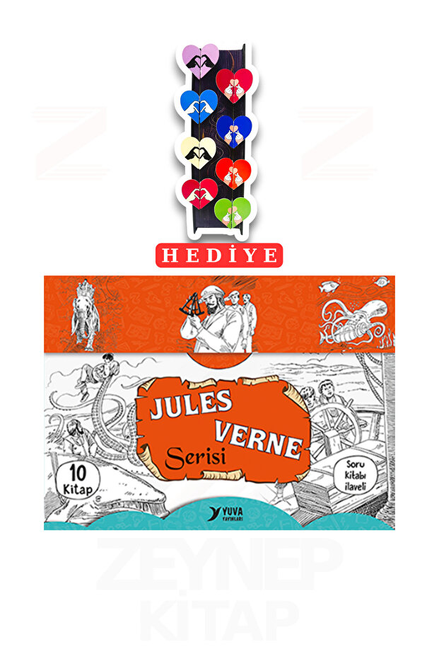 Jules Verne Serisi 10 Kitap Set (8'li Kalp Ayraç Hediye)