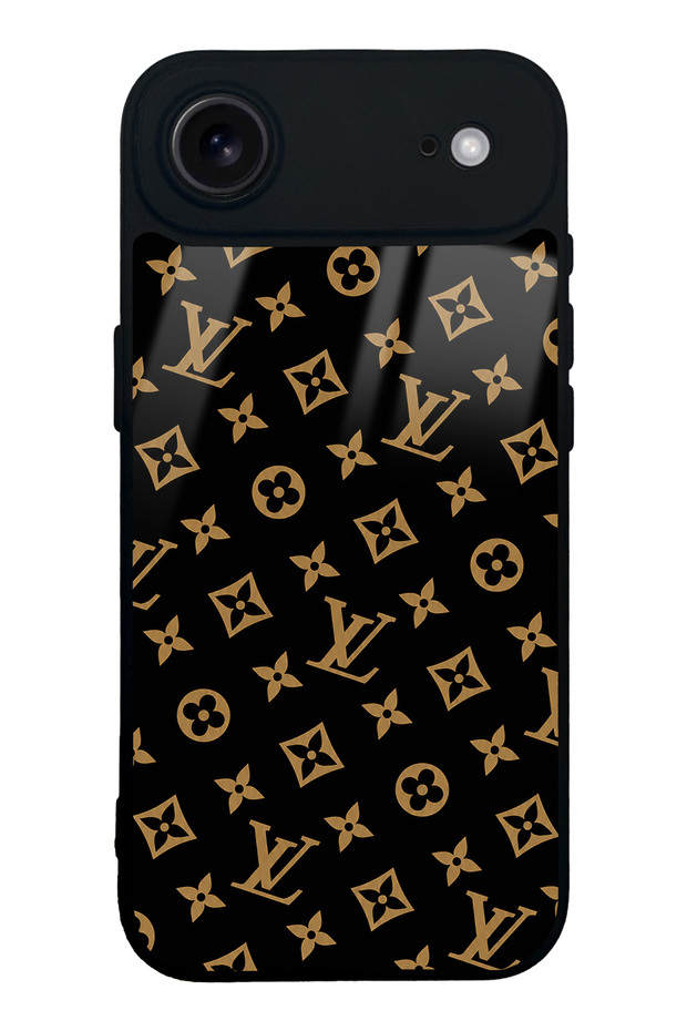 iPhone 17 Air Black Lv Design Glossy Phone Case