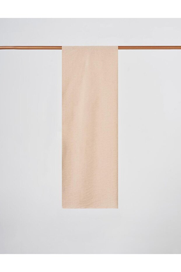 Flower Pattern Viscose Shawl Beige