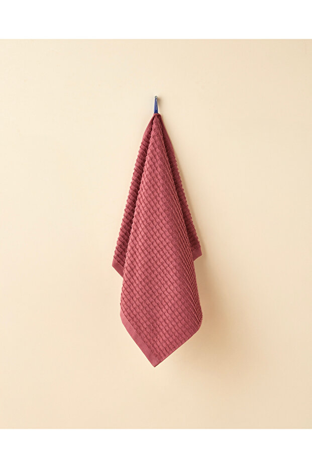 Square Cotton Face Towel 50X70 cm Dark Pink