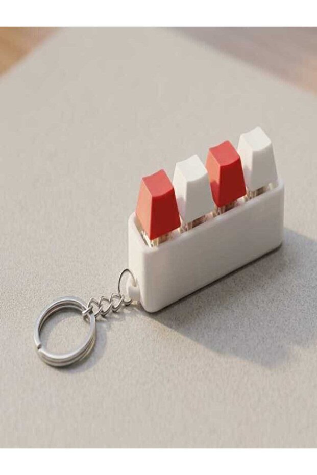 Keyboard Keyring with 4 Keys