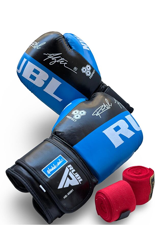 Rubl Genuine Calf Leather Professional Boxing Gloves | Imported | Free Bandage! !