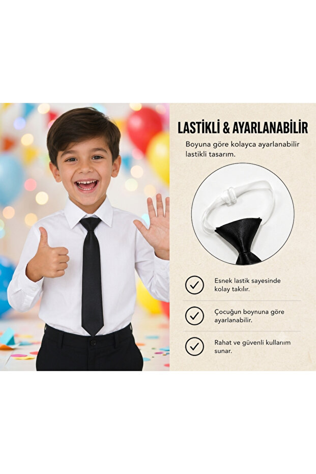 Premium Series Adjustable Elastic Boys' Tie