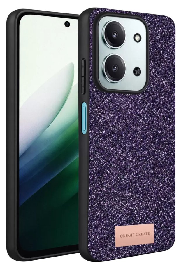 Onegif Redmi 15C 4g Compatible Bright Glitter Cover - Deep Purple