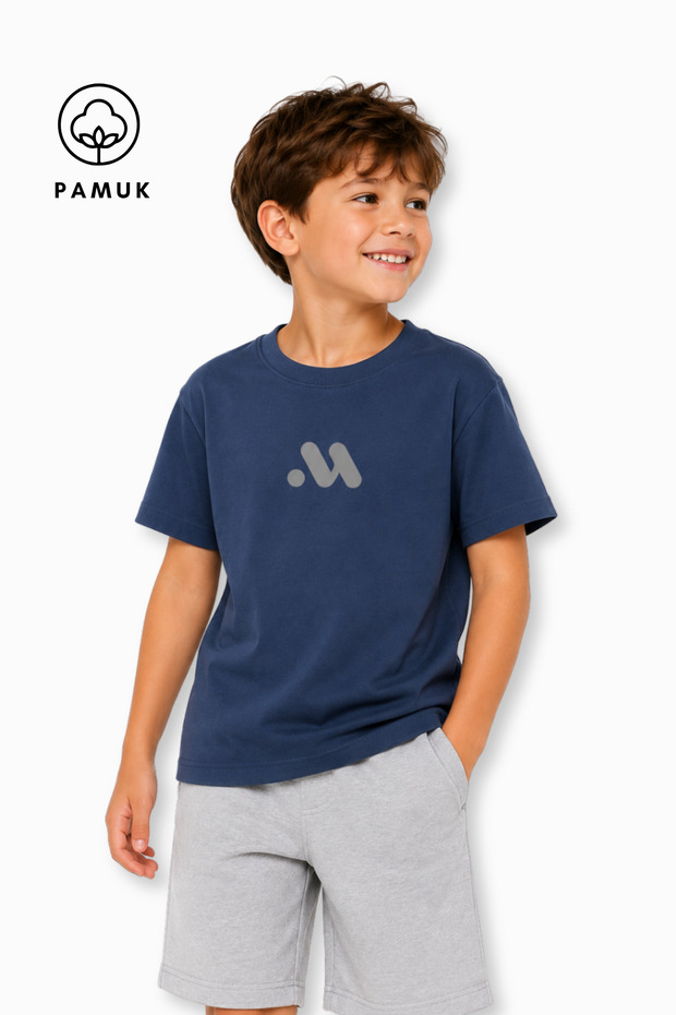 Bright Gray Printed Casual Short Sleeve Summer Boy's T-Shirt