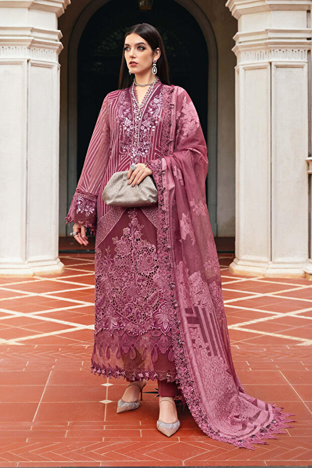 B Winter Luxe 3 PCS Unstitched Vol-13 2025 | D 4