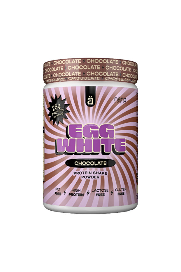 بياض البيض بروتين باودر من نانو سابس نكهة شوكليت 750جم - Egg White Chocolate Protein Shake Powder