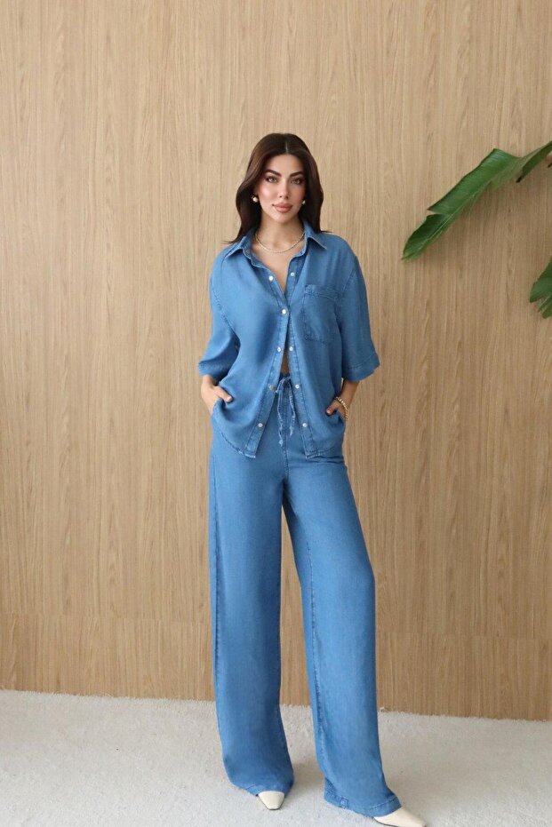 8287 Women's Shirt & Pants Set