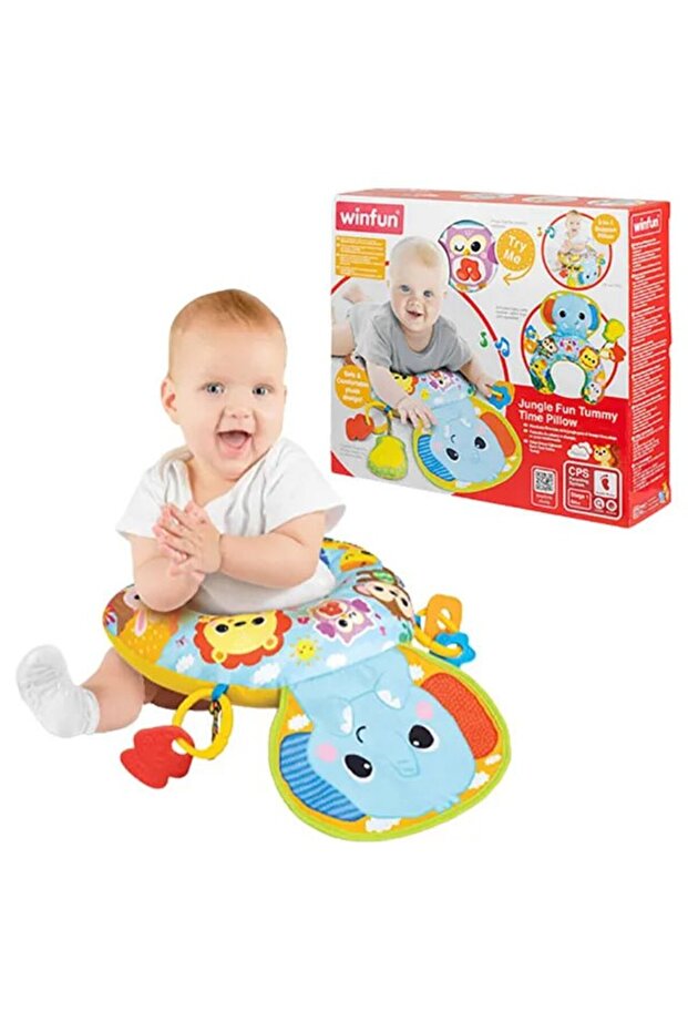 -"Jungle Fun Tummy Time Pillow "