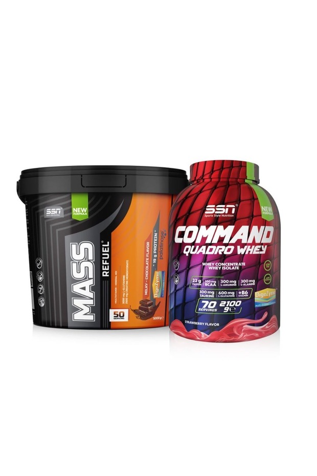 Bulk Power Mass Gainer 5000g Chocolate + Ssn Command 2100 Gr Strawberry