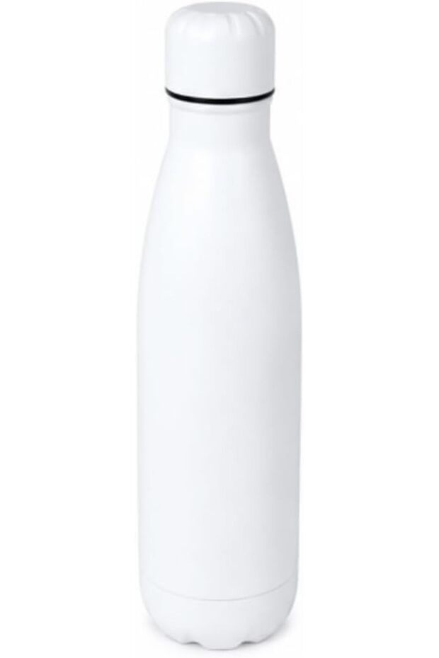 Double Wall Thermal Vacuum Flask Insulated Stainless Steel Sports Water Bottle (White)