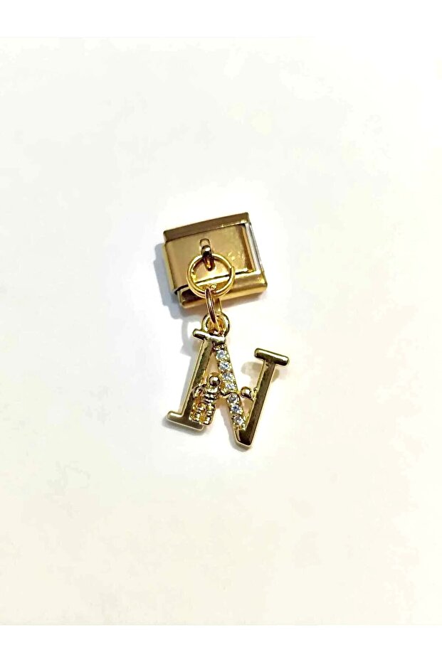 N Letter Gold Color Italian Charm
