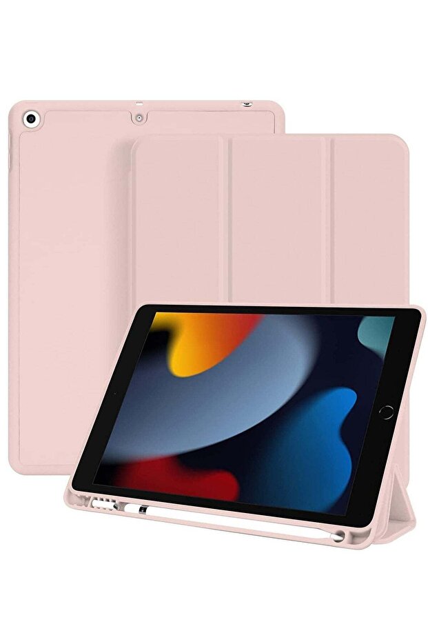iPad 10.2 Case - Compatible with iPad 9th, 8th, and 7th Generation - Auto Wake & Sleep Cover with Pencil Holder (Pink)