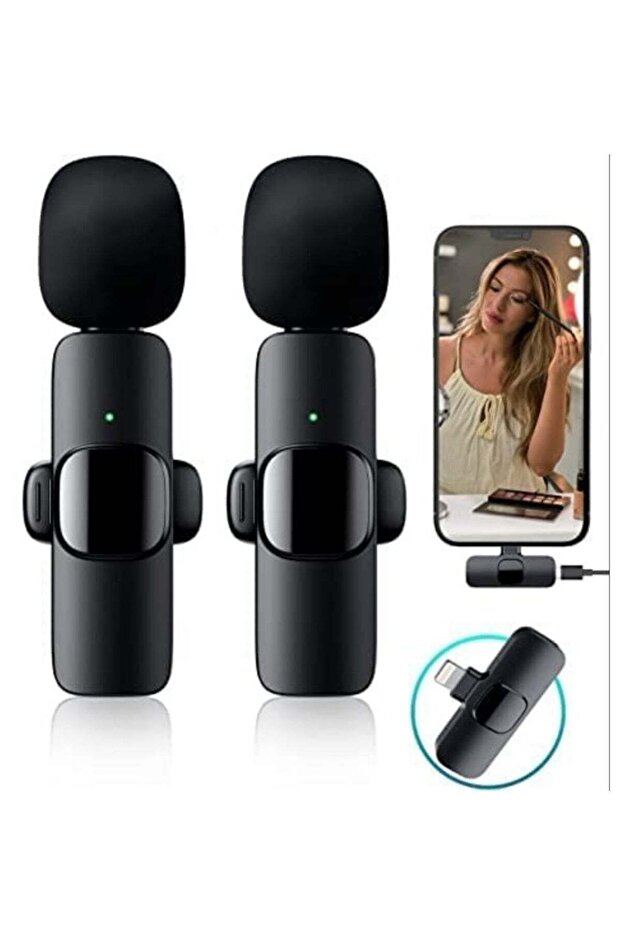 2 PCS Professional Wireless Lavalier Microphone for iPhone iPad only