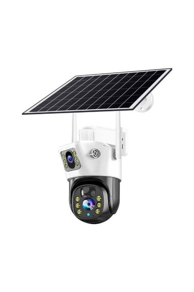 V380 Dual Lens 6MP Solar Battery Powered CCTV Camera (VCS09-W) Wireless WiFi IP PTZ Security Camera