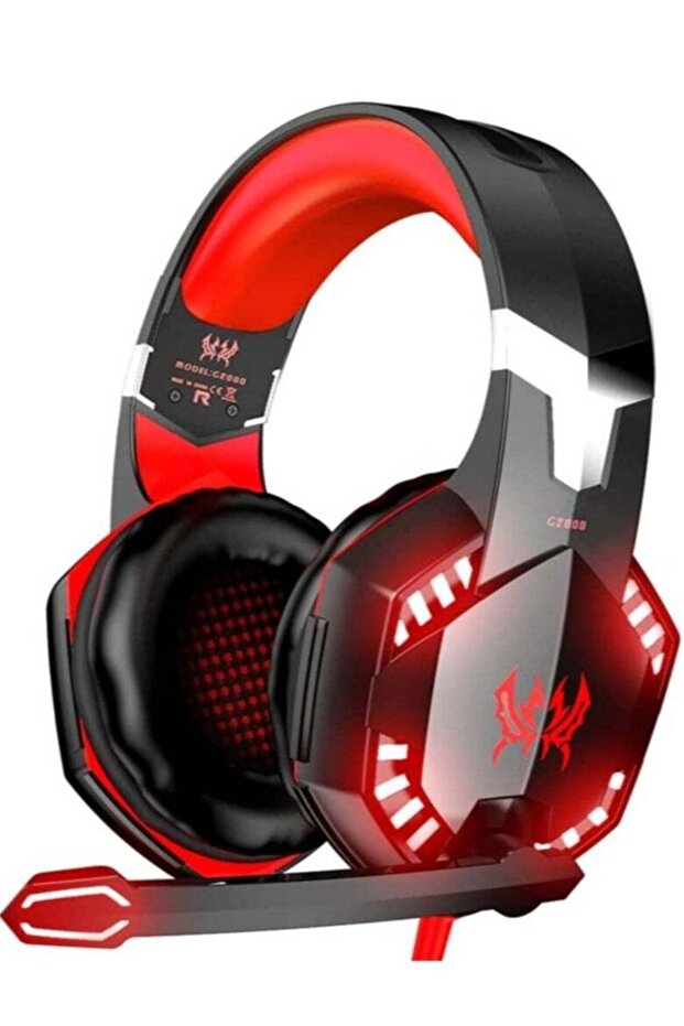 G2000 Gaming Headset, Surround Stereo Gaming Headphones with Noise Cancelling Mic, LED Light