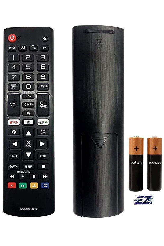 Universal Remote Control for LG TVs – Compatible with All LG LCD, LED, and Smart TV Models – Includes Netflix and Prime Video Shortcut Buttons – with Battery