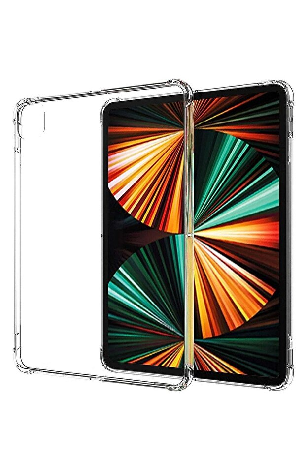 Silicon Clear Case for iPad Pro 12.9'' (5th Gen ) 2021, TPU Shockproof Back Cover, Slim-Fit Protective Case