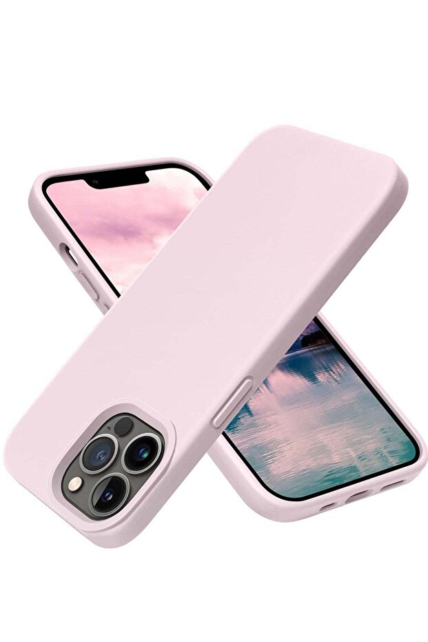Designed for iPhone 14 Pro Max Case, Silicone Shockproof Slim Thin Phone Case for iPhone 14 Pro Max 6.7 inch (Chalk Pink)