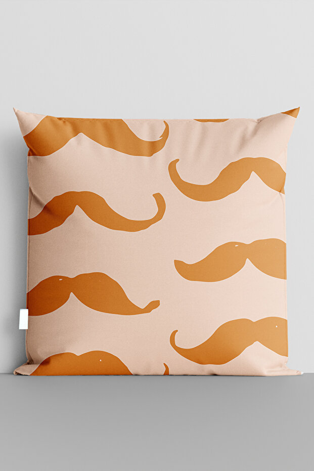 غطاء وسادة مطبوع رقميًا على الوجهين من Orange Whiskers - 5652