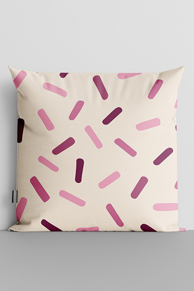 Colorful Mixed Lines Double Sided Digital Printed Throw Pillow Cover - 2266