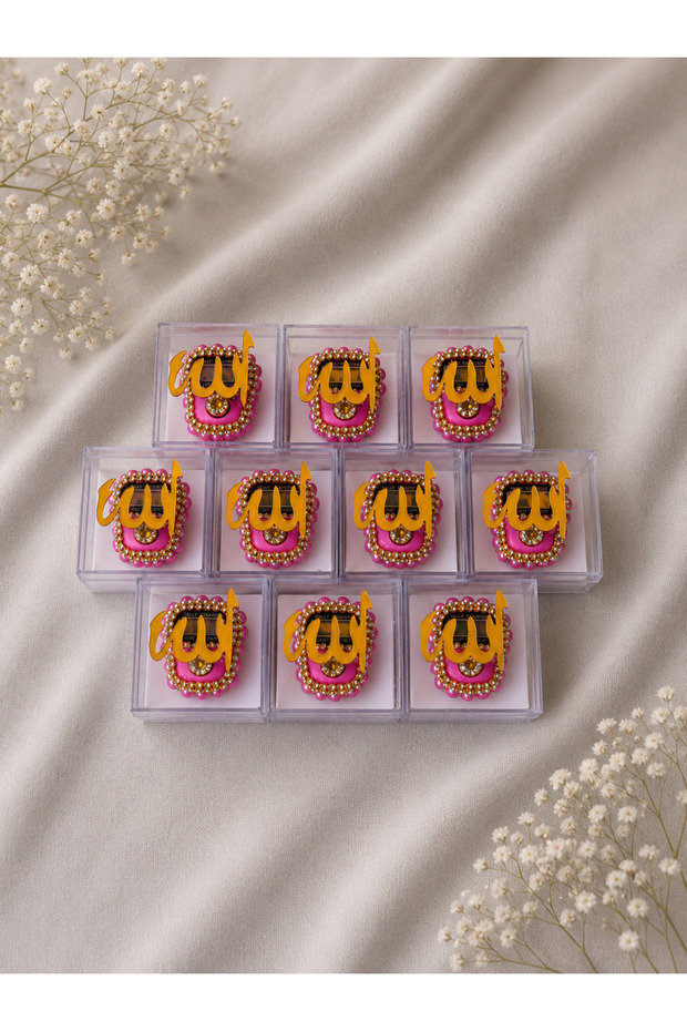 Mika Boxed Stone Zikirmatik with the Word Allah, 10 Pieces
