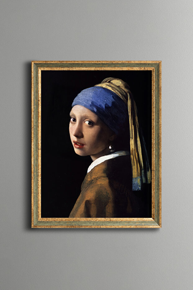 Girl with Pearl Earring - Vintage Patterned Painting - Fine Model