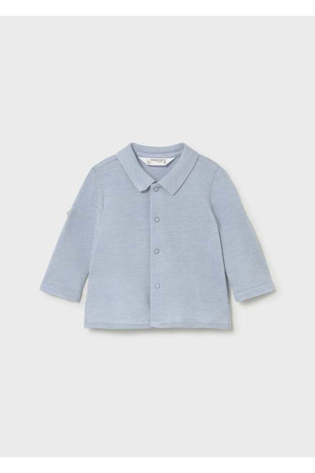 Newborn Baby Boy Long Sleeve Shirt Blue