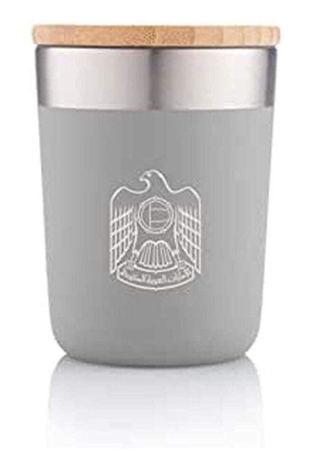 Hans Larsen Rovatti UAE Logo Printed POLA Laren Stainless Steel Insulated 300 ml (White)