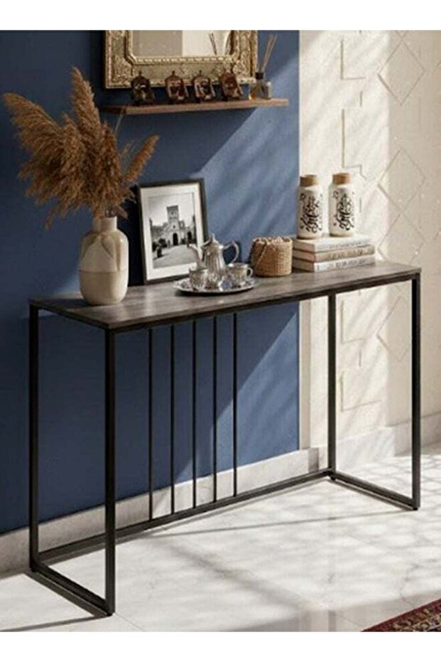 Rectangular Console Table Metal Frame 120x40x80 CM - 1