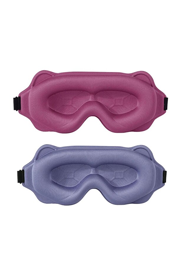 1rose 1Purple 3D Sleeping Mask Block Out Light Sleep Mask For Eyes Soft Sleeping Aid Eye Mask for Tr