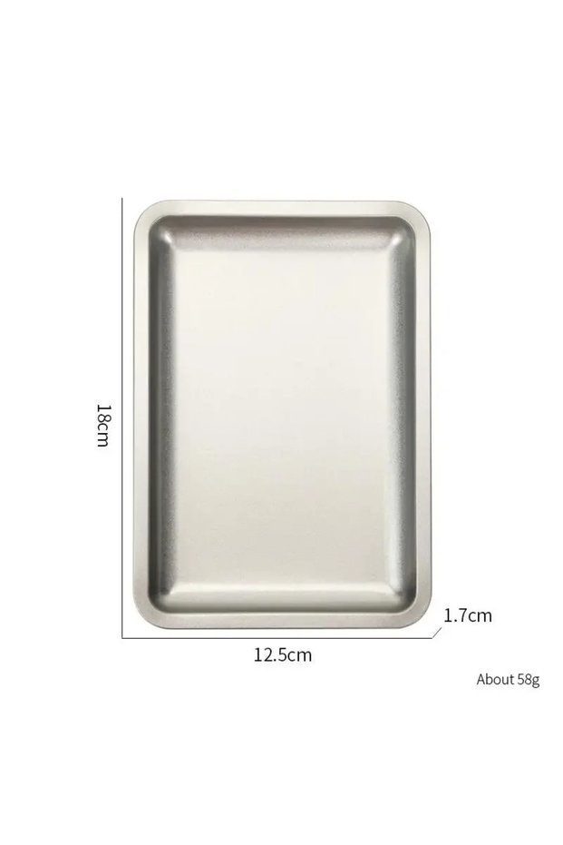 A01 1PC Square Stainless Steel Cosmetic Storage Tray Nail Art Manicure Plate Tweezers Clippers Pens