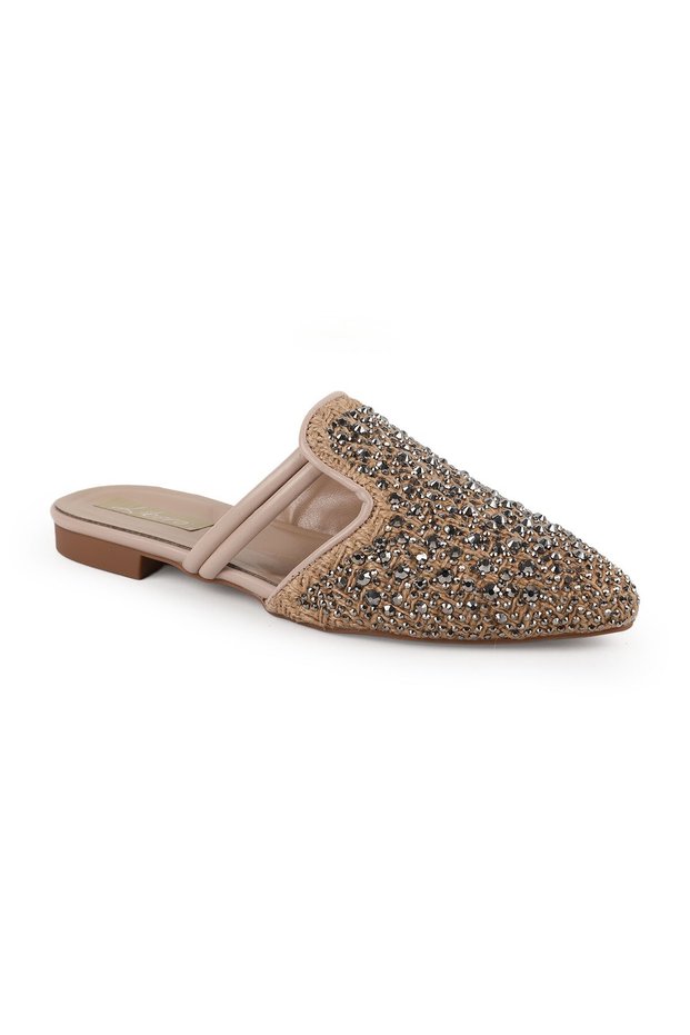 Women's Babet Stone Evening Dress Slip-On Pointed Toe Casual Linen L085.K614
