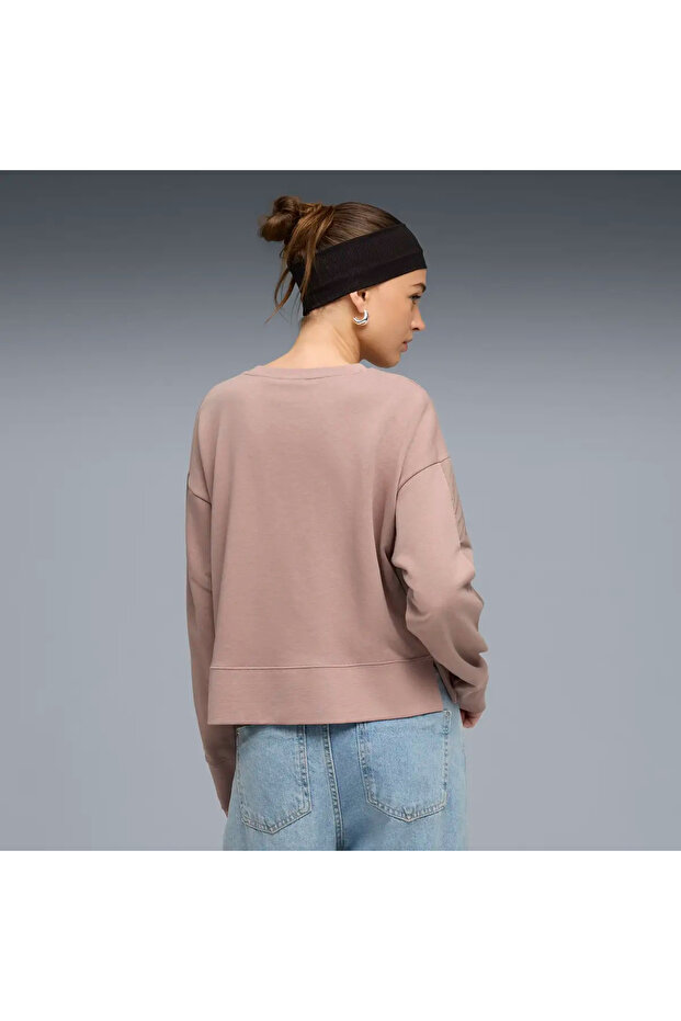 Her Relaxed Crew Pink Women's Sweatshirt - 1