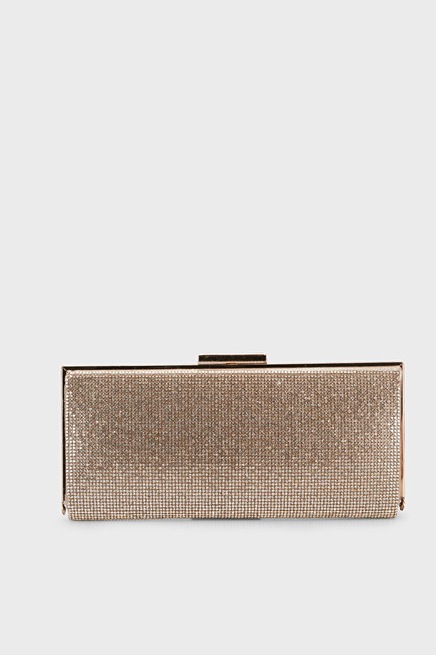Evening Dress Bag with Stone-Embellished Removable Chain Strap Evening Dress Bag 927Tasli