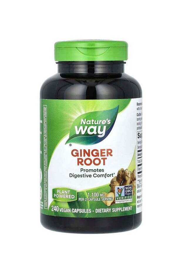Ginger Root Dietary Supplement - 240 Capsules
