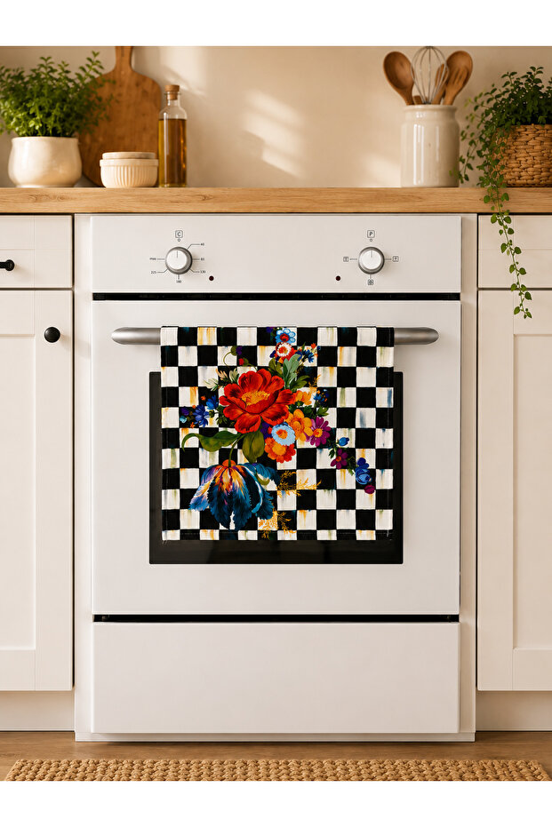 Decorative Digital Printed Fabric Oven Cover and Ornament Kitchen Decor (Sk-Fö-61)