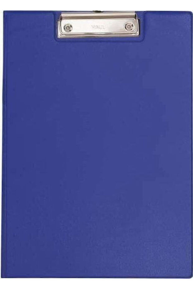 Writing Folder Maulpoly Blue Plastic Cover A4