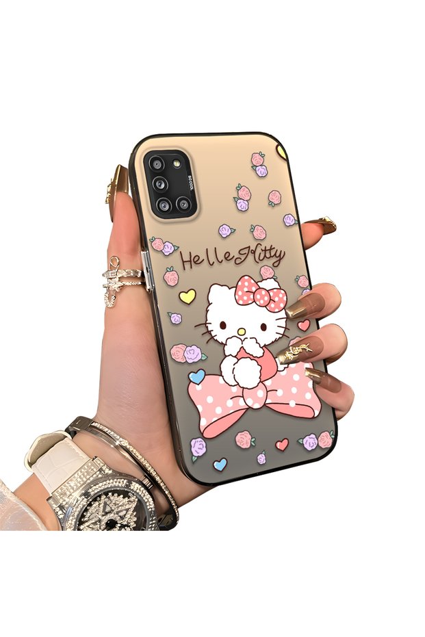 Samsung Galaxy A31 Compatible Hard Acrylic Back Silicone Edge Lens Protection Case