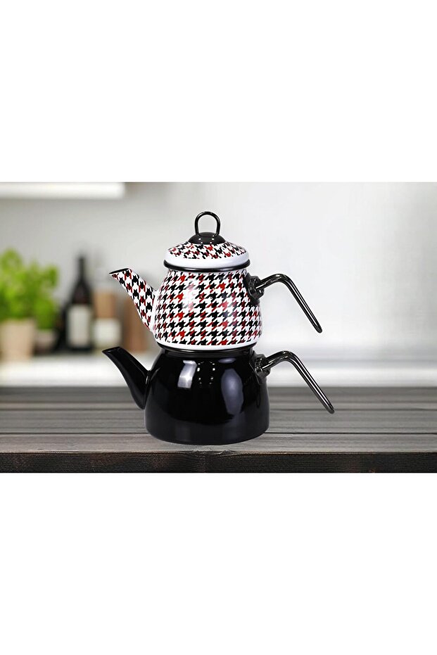 Nht Shop Forte Black Mini Model Enamel Teapot 818517