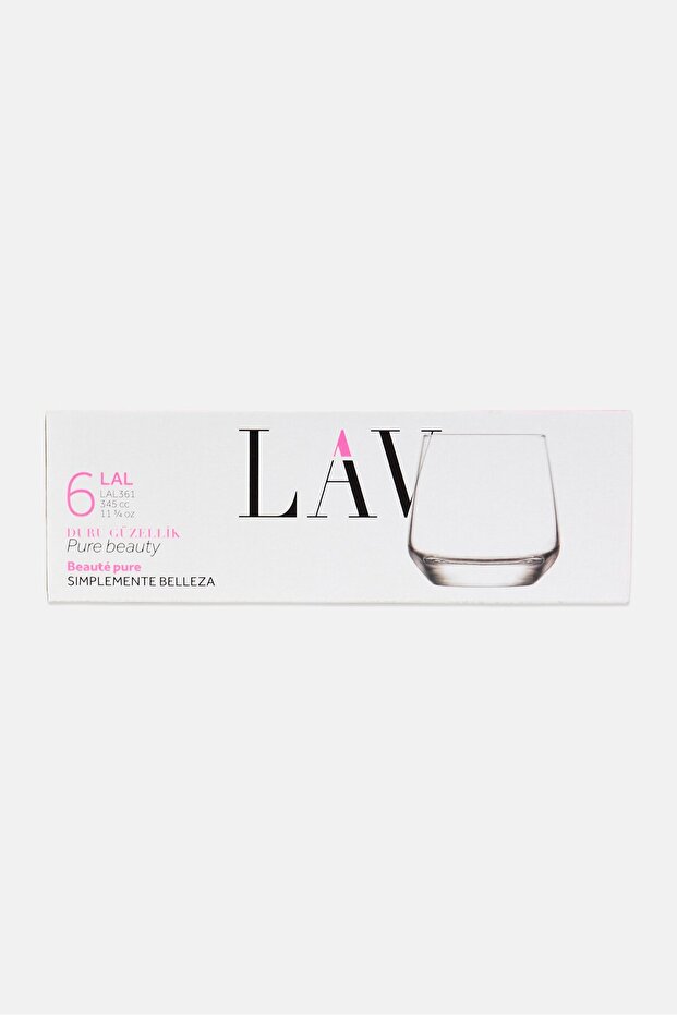 6 Pieces Whisky Lal Glass, Transparent