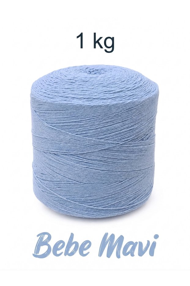 1 kg Cotton Hand Knitting Yarn Runner Yarn - Amigurumi Cotton Yarn Punch Yarn Motif Baby Blue Color