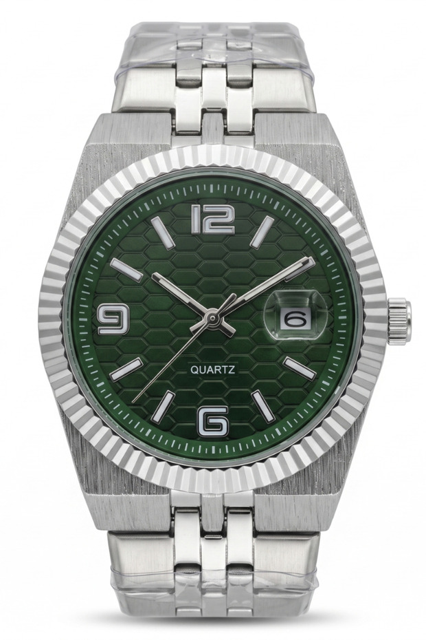 High Quality Luxury Steel Band Classic Men's Wristwatch with Calendar